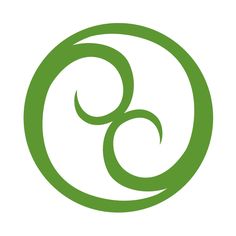 Tai chi Yin Yang symbol made of fern fronds