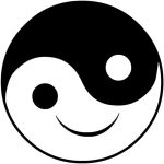 Yin and Yang with smiling face