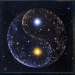 Yin Yang symbol with stars