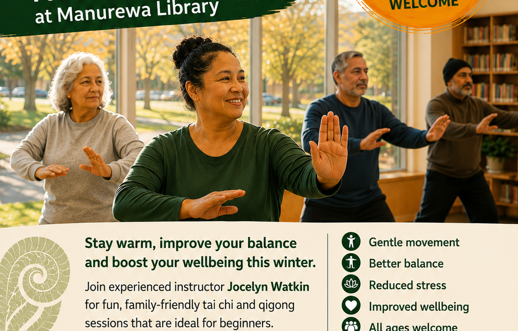 Free tai chi at Manurewa Library, Sat 25 July 2026